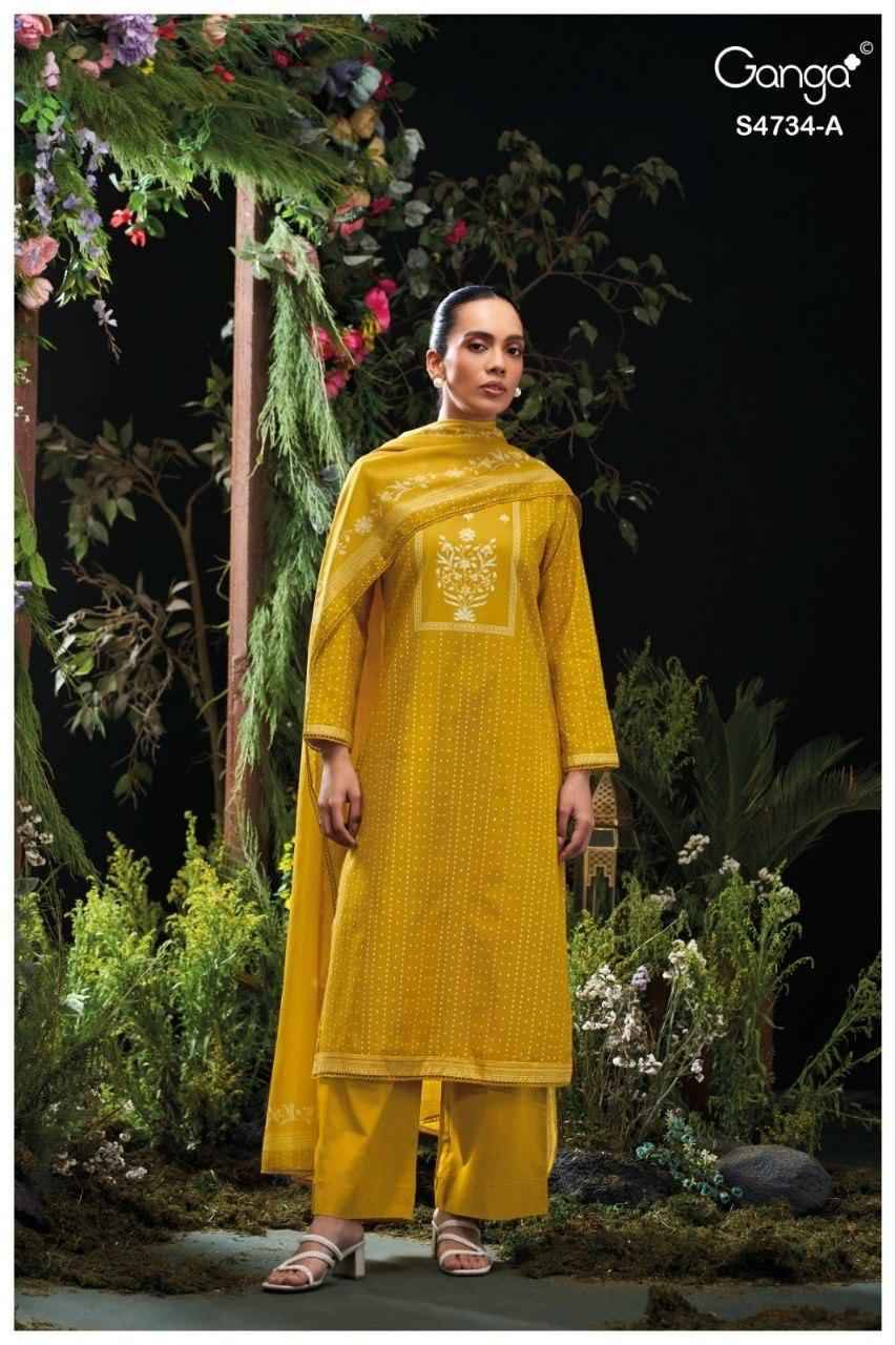 JIVANSHI 4734 Series By Ganga Fashion Beautiful Festive Suits Stylish Colorful Fancy Casual Wear & Ethnic Wear PREMIUM COTTON Dresses At Wholesale Price